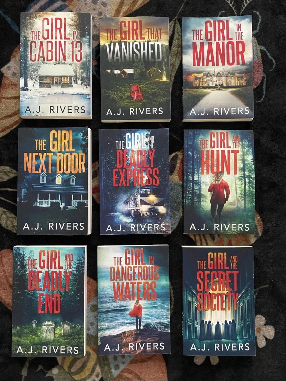 AJ Rivers Set of 9 Emma Griffin FBI Mystery Novels Paperback Lot